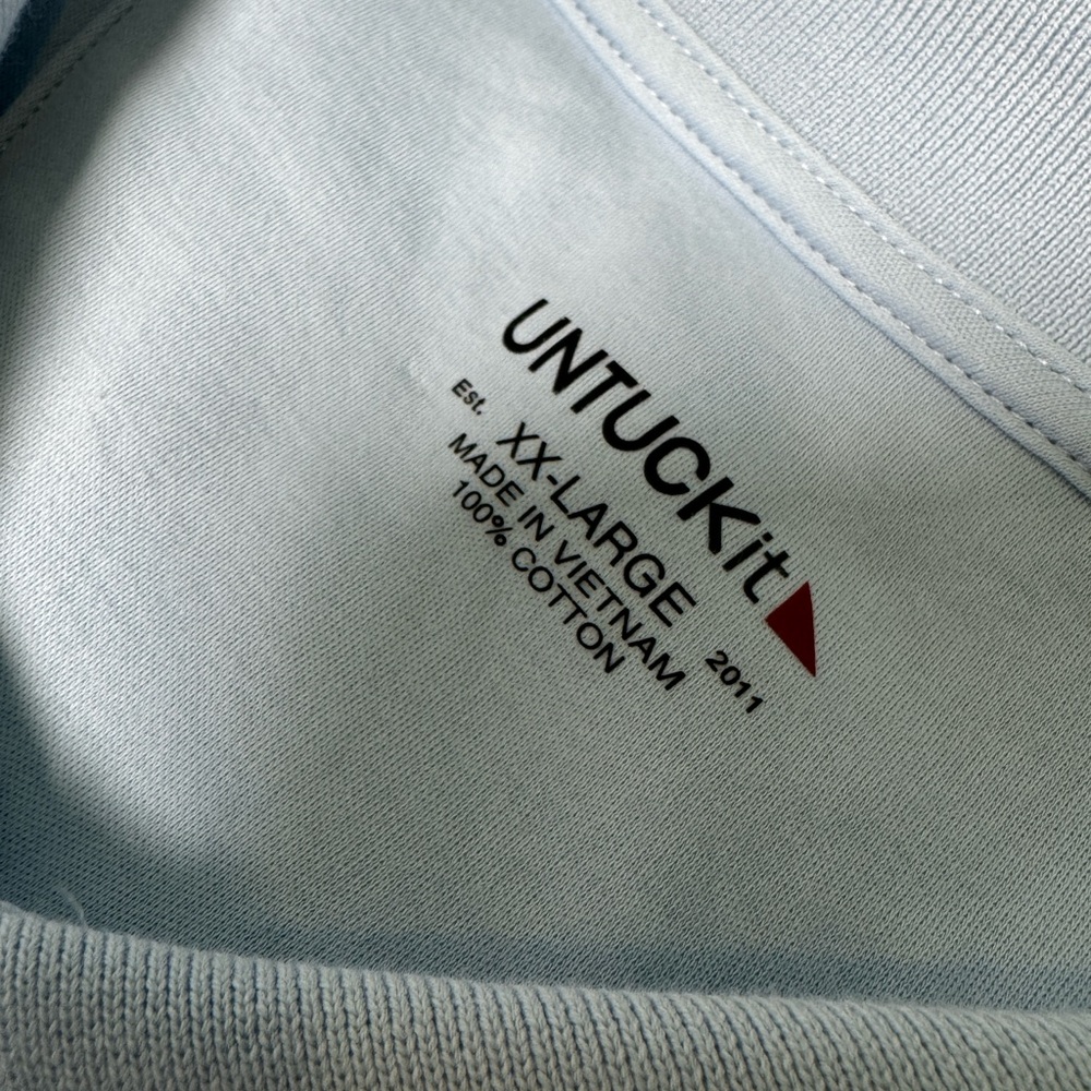 UNTUCKit Light Blue Damaschino Polo Shirt Casual Relaxed Fit, XXL - Picture 2 of 6